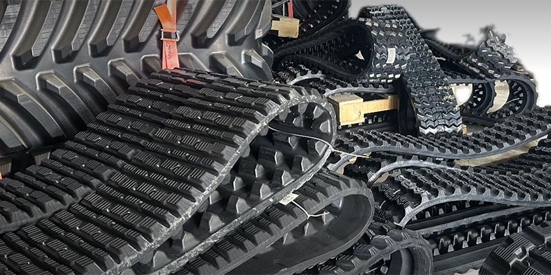 A variety of skid steer tracks